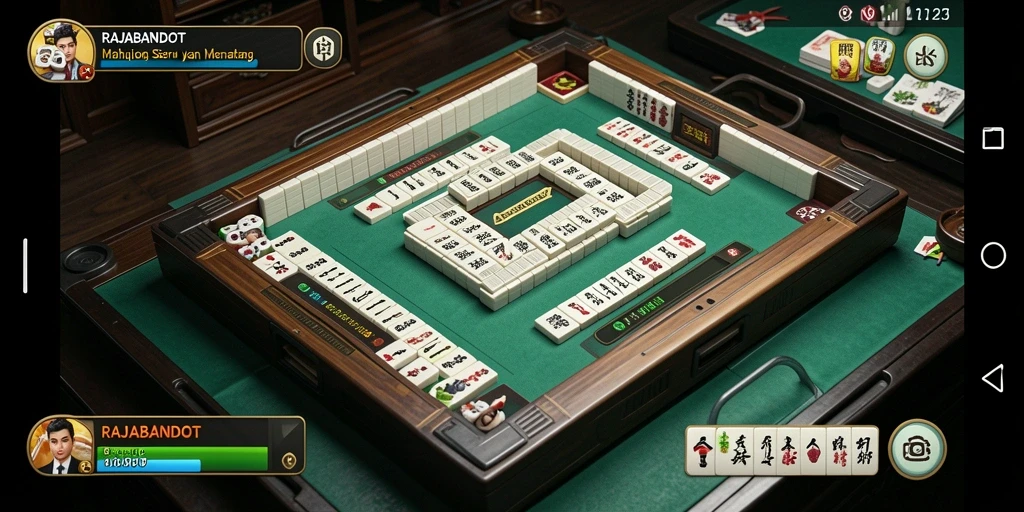 Tampilan menarik dari gameplay RAJABANDOT di Mahjong.